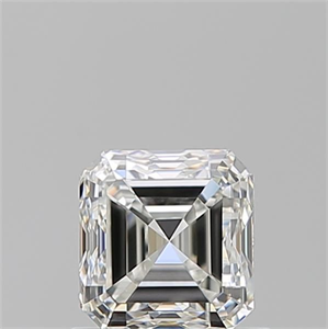 Foto Diamante Natural 0.90 quilates, Asscher , Color H, claridad VVS2 y certificado GIA de