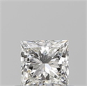 Natural Diamond 0.53 Carats, Princess with  Cut, H Color, VVS2 Clarity and Certified by GIA