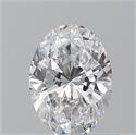 Natural Diamond 0.70 Carats, Oval with  Cut, D Color, VVS1 Clarity and Certified by GIA