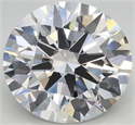 Lab Grown Diamond 3.03 Carats, Round with Excellent Cut, E Color, VVS2 Clarity and Certified by GIA