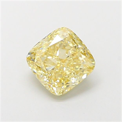 Picture of Lab Grown Diamond 1.56 Carats, CUSHION MODIFIED with  Cut, Fancy Yellow Color, VS1 Clarity and Certified by IGI