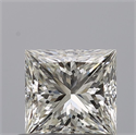 Natural Diamond 0.72 Carats, Princess with  Cut, J Color, VS1 Clarity and Certified by GIA