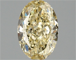 Picture of Lab Grown Diamond 1.59 Carats, Oval with  Cut, Fancy Intense Yellow Color, VS1 Clarity and Certified by IGI