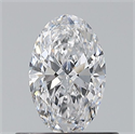 Natural Diamond 0.50 Carats, Oval with  Cut, D Color, IF Clarity and Certified by GIA