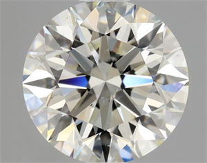 Picture of Natural Diamond 1.02 Carats, Round with Excellent Cut, K Color, SI1 Clarity and Certified by GIA
