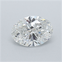 Natural Diamond 0.50 Carats, Oval with  Cut, F Color, SI1 Clarity and Certified by GIA