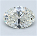 Natural Diamond 1.70 Carats, Oval with  Cut, J Color, VS2 Clarity and Certified by GIA