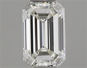 Picture of Natural Diamond 0.55 Carats, Emerald with  Cut, H Color, VVS2 Clarity and Certified by IGI