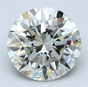 Picture of Natural Diamond 3.01 Carats, Round with Excellent Cut, K Color, VS1 Clarity and Certified by GIA