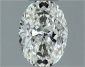 Natural Diamond 0.50 Carats, Oval with  Cut, J Color, SI1 Clarity and Certified by GIA