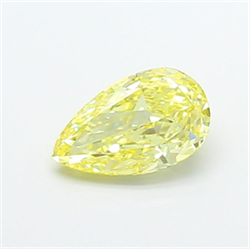 Picture of Lab Grown Diamond 1.54 Carats, Pear with  Cut, Fancy Intense Yellow Color, VS1 Clarity and Certified by IGI