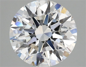 Picture of Lab Grown Diamond 2.88 Carats, Round with Ideal Cut, D Color, VVS2 Clarity and Certified by IGI