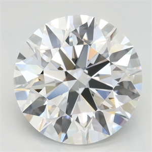 Picture of Lab Grown Diamond 3.45 Carats, Round with Excellent Cut, D Color, VVS1 Clarity and Certified by GIA