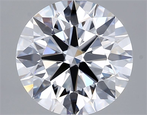 Picture of Lab Grown Diamond 2.51 Carats, Round with Ideal Cut, D Color, VVS2 Clarity and Certified by IGI
