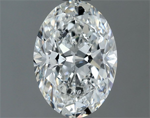 Picture of Natural Diamond 1.00 Carats, Oval with  Cut, E Color, SI2 Clarity and Certified by IGI