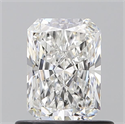 Natural Diamond 0.73 Carats, Radiant with  Cut, F Color, VS2 Clarity and Certified by GIA