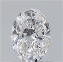 Natural Diamond 0.70 Carats, Oval with  Cut, D Color, VVS2 Clarity and Certified by GIA