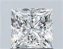 Natural Diamond 1.02 Carats, Princess with  Cut, H Color, VS2 Clarity and Certified by GIA