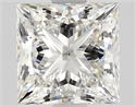 Natural Diamond 1.41 Carats, Princess with  Cut, H Color, SI1 Clarity and Certified by GIA
