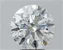 Natural Diamond 3.73 Carats, Round with Excellent Cut, J Color, SI2 Clarity and Certified by GIA