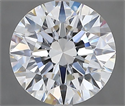 Natural Diamond 2.01 Carats, Round with Excellent Cut, F Color, IF Clarity and Certified by GIA