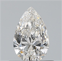 Natural Diamond 0.50 Carats, Pear with  Cut, H Color, VVS1 Clarity and Certified by GIA