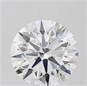 Lab Grown Diamond 2.35 Carats, Round with Ideal Cut, D Color, IF Clarity and Certified by IGI