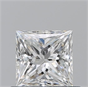 Natural Diamond 0.70 Carats, Princess with  Cut, G Color, VVS2 Clarity and Certified by GIA