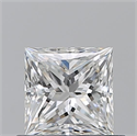Natural Diamond 0.70 Carats, Princess with  Cut, G Color, VVS2 Clarity and Certified by GIA