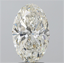 Natural Diamond 3.01 Carats, Oval with  Cut, J Color, SI1 Clarity and Certified by GIA