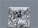 Natural Diamond 0.70 Carats, Princess with  Cut, I Color, VVS2 Clarity and Certified by GIA