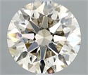 Natural Diamond 0.91 Carats, Round with Excellent Cut, K Color, VS1 Clarity and Certified by IGI