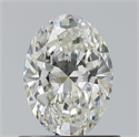 Natural Diamond 0.70 Carats, Oval with  Cut, H Color, VS1 Clarity and Certified by IGI