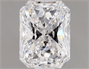 Natural Diamond 1.00 Carats, Radiant with  Cut, F Color, SI2 Clarity and Certified by HRD