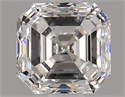 Natural Diamond 0.70 Carats, Asscher with  Cut, H Color, SI2 Clarity and Certified by GIA