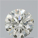 Natural Diamond 0.76 Carats, Round with Excellent Cut, J Color, VVS2 Clarity and Certified by IGI