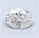 Natural Diamond 1.03 Carats, Oval with  Cut, F Color, I1 Clarity and Certified by GIA