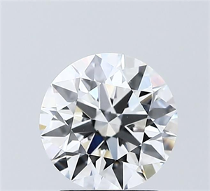 Picture of Lab Grown Diamond 1.55 Carats, Round with Ideal Cut, D Color, VVS2 Clarity and Certified by IGI