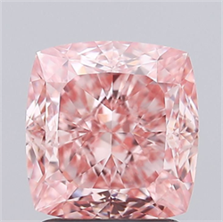 Picture of Lab Grown Diamond 2.54 Carats, CUSHION MODIFIED with  Cut, Fancy Vivid Pink Color, VS1 Clarity and Certified by IGI