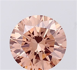 Picture of Lab Grown Diamond 1.38 Carats, Round with Very Good Cut, Fancy Brown Color, VS2 Clarity and Certified by IGI