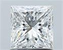 Natural Diamond 1.01 Carats, Princess with  Cut, F Color, SI1 Clarity and Certified by GIA