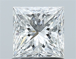 Picture of Natural Diamond 1.01 Carats, Princess with  Cut, F Color, SI1 Clarity and Certified by GIA