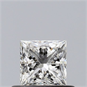 Diamante Natural 0.50 quilates, Princesa , Color H, claridad IF y certificado GIA