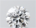 Lab Grown Diamond 1.21 Carats, Round with Ideal Cut, D Color, VVS2 Clarity and Certified by IGI
