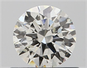 Natural Diamond 0.55 Carats, Round with Excellent Cut, H Color, SI1 Clarity and Certified by IGI