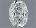 Natural Diamond 1.00 Carats, Oval with  Cut, F Color, SI1 Clarity and Certified by IGI