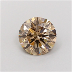Picture of Lab Grown Diamond 1.30 Carats, Round with Ideal Cut, Fancy Brown Color, VS1 Clarity and Certified by IGI