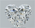 Natural Diamond 2.50 Carats, Heart with  Cut, F Color, VS2 Clarity and Certified by GIA