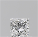 Diamante Natural 0.50 quilates, Princesa , Color F, claridad VVS1 y certificado GIA