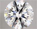 Lab Grown Diamond 4.60 Carats, Round with Ideal Cut, E Color, VVS2 Clarity and Certified by IGI